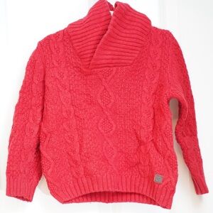 Janie and Jack Red Cable Knit Sweater